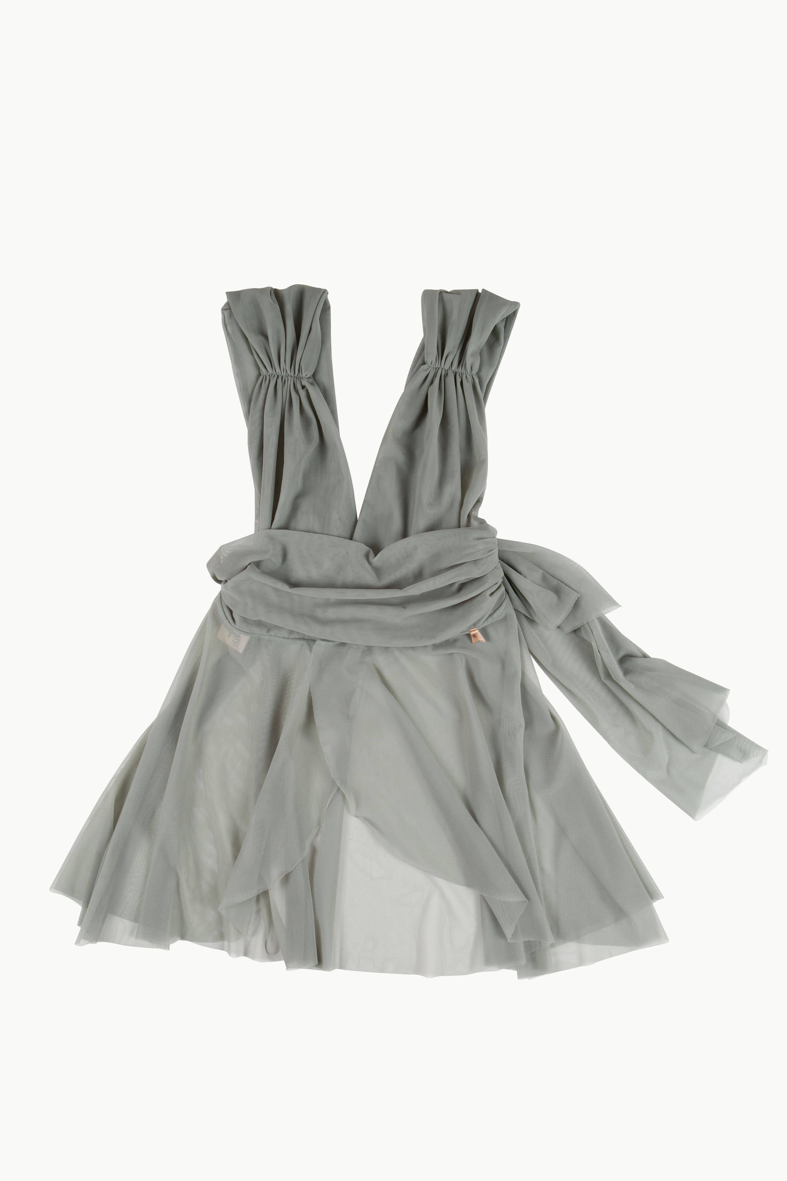 GRÈS – draped wrap dress - mint - NISARAT